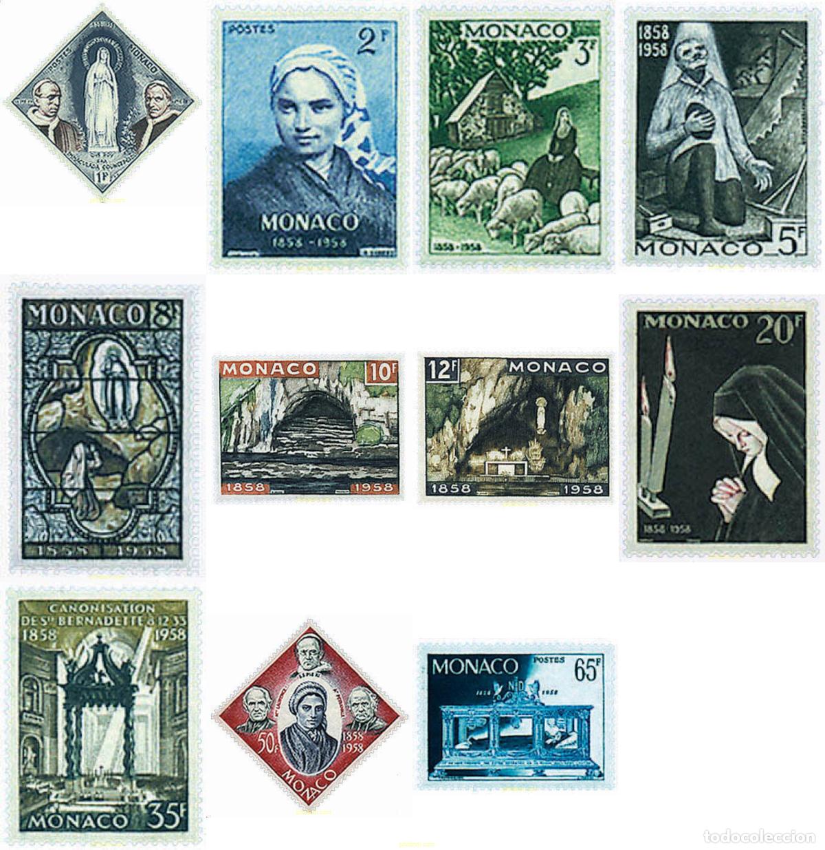 Sellos: 309090 MNH MONACO 1958 CENTENARIO DE LAS APARICIONES DE LOURDES