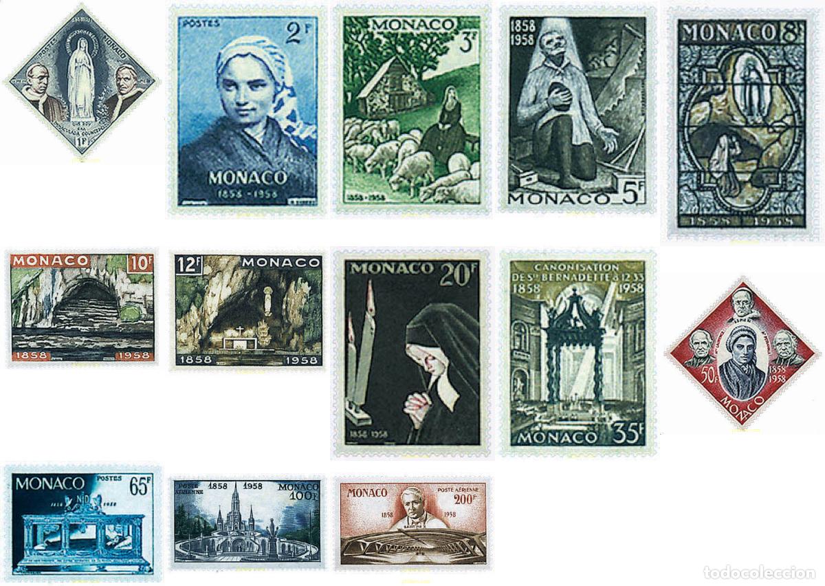 Sellos: 77450 MNH MONACO 1958 CENTENARIO DE LAS APARICIONES DE LOURDES