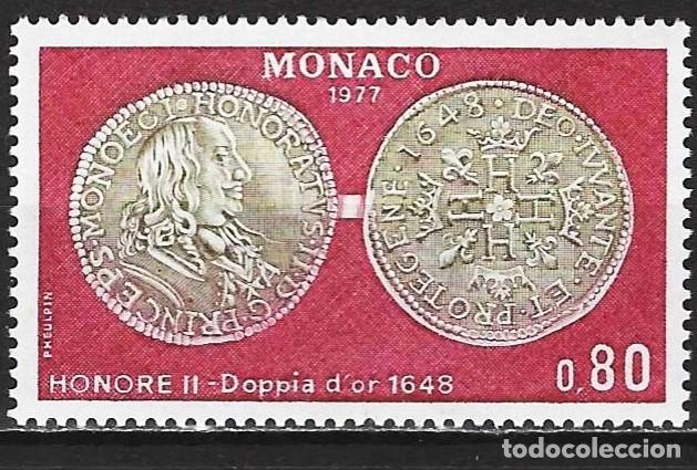 Sellos: Monaco 1977 - Mi 1294 - YT 1112 - Moneda antigua - MNH**