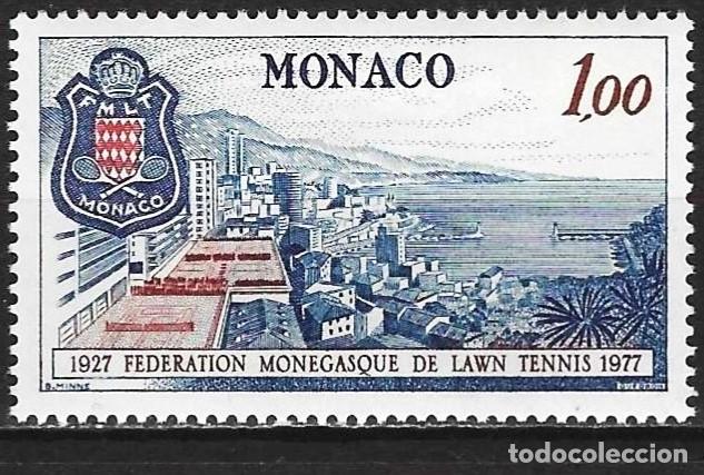 Sellos: Monaco 1977 - Mi 1297 - YT 1121 - Federaci&oacute;n Monegasca de Tenis - MNH**