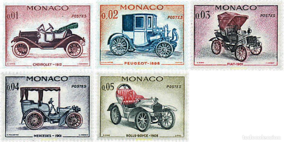 Sellos: 339791 MNH MONACO 1961 AUTOMOVILES ANTIGUOS