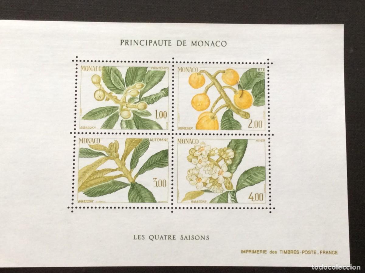 Sellos: MONACO N&ordm; YVERT HB 31*** A&Ntilde;O 1985. FLORA. LAS CUATRO ESTACIONES DEL NISPERO