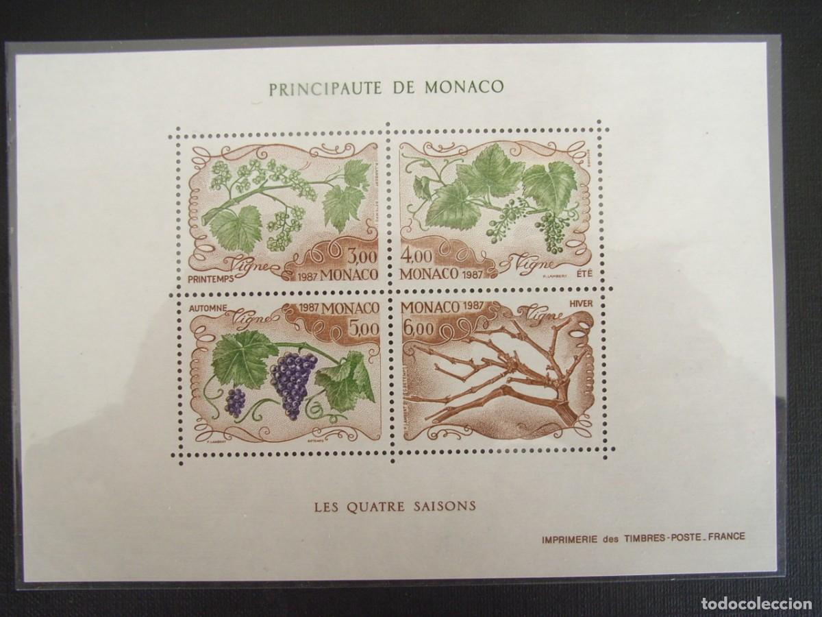 Sellos: MONACO N&ordm; YVERT HB 38*** A&Ntilde;O 1987. FLORA. LAS CUATRO ESTACIONES DE LA VI&Ntilde;A