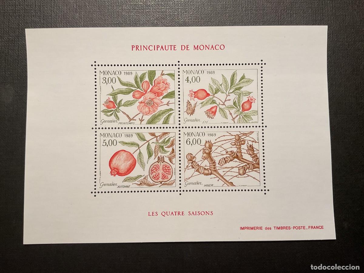 Sellos: MONACO N&ordm; YVERT HB 44*** A&Ntilde;O 1989. FLORA. LAS CUATRO ESTACIONES DEL GRANADO