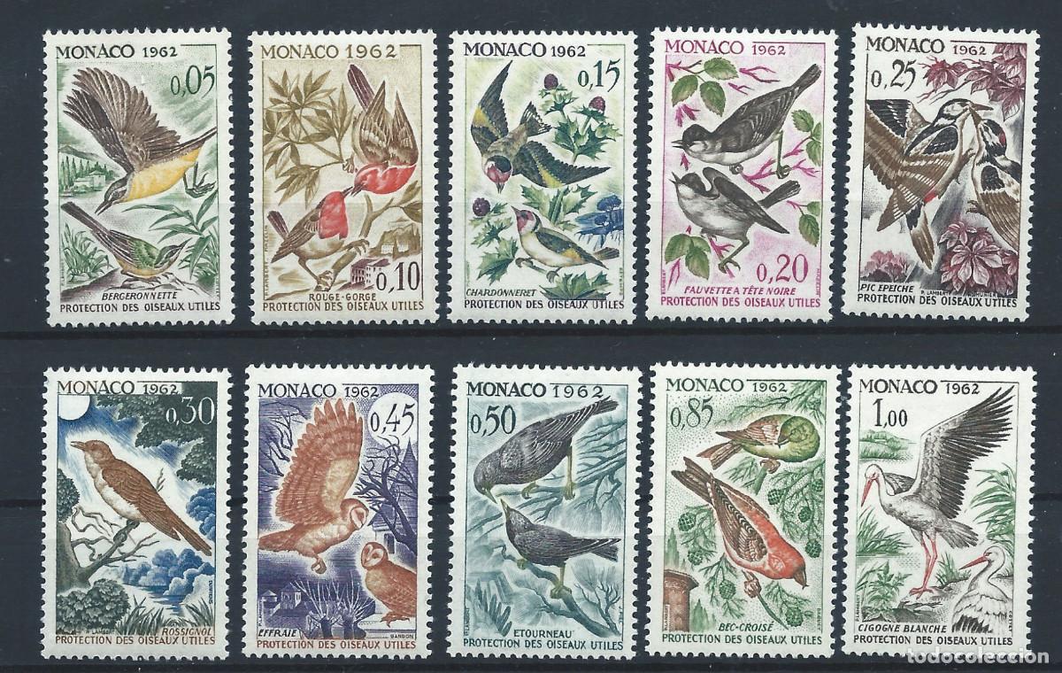 Sellos: Monaco N&deg;581/90** (MNH) 1962 - Faune &rdquo;Oiseaux&rdquo;