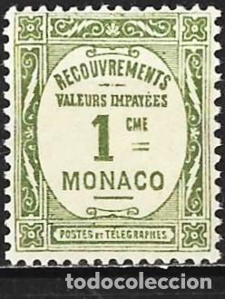 Timbres: Monaco 1925 - Mi P 21 - YT T 13 - Sello de tasa - MNH**