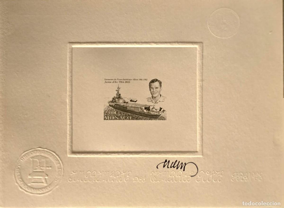 Sellos: O) 2024 MONACO, DIE SUNKEN PROOF, HELICOPTER CARRIER JOAN OF ARC,&nbsp; PRINCE ALBERT II OF MONACO, XF