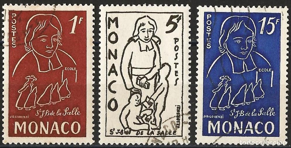 Sellos: Monaco 1954 - Mi 476 a 479 - YT 402 a 404 - Jean-Baptiste de la Salle