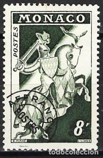 Sellos: Monaco 1954 - Mi 487 - YT Po 12 - Guerrero a caballo - MNH** ( Precancelado )