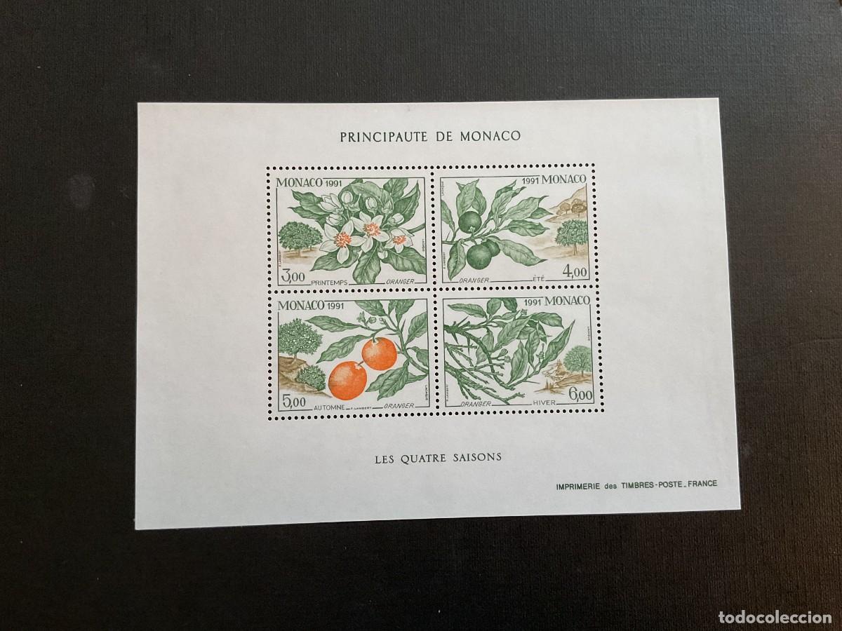 Sellos: MONACO N&ordm; YVERT HB 54*** A&Ntilde;O 1991. FLORA. LAS CUATRO ESTACIONES DEL NARANJO