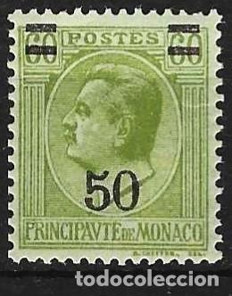 Sellos: Monaco 1927 - Mi 105 - YT 111 - Principe Luis II - MNH**
