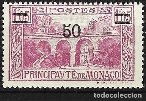 Sellos: Monaco 1928 - Mi 112 - YT 106 - Viaducto junto a la iglesia de Santa D&eacute;vota - MNH**