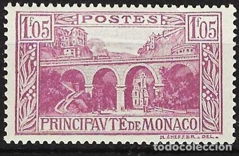 Sellos: Monaco 1926 - Mi 98 - YT 96 - Viaducto junto a la iglesia de Santa D&eacute;vota - MNH**