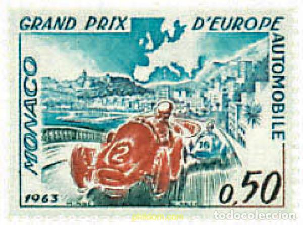 Sellos: 73817 MNH MONACO 1963 GRAN PREMIO AUTOMOVILISTICO DE EUROPA EN MONTECARLO