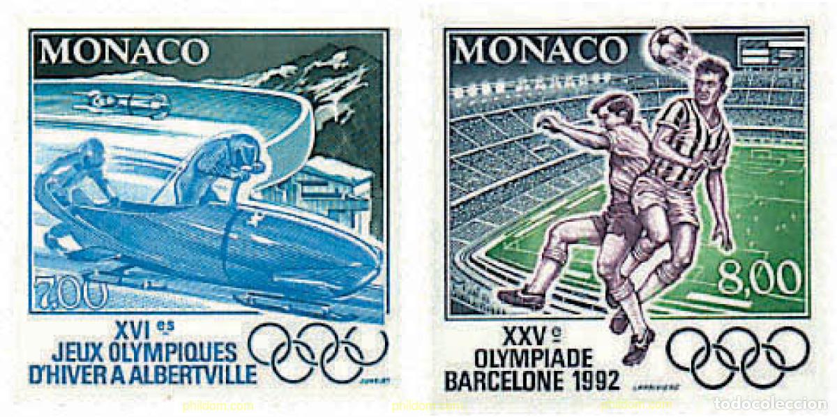 Sellos: 72787 MNH MONACO 1992 25 JUEGOS OLIMPICOS VERANO BARCELONA 1992 - 16 JUEGOS OLIMPICOS INVIERNO. ALB
