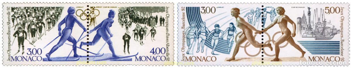 Sellos: 5188 MNH MONACO 1991 25 JUEGOS OLIMPICOS VERANO BARCELONA 1992 - 16 JUEGOS OLIMPICOS INVIERNO. ALBE