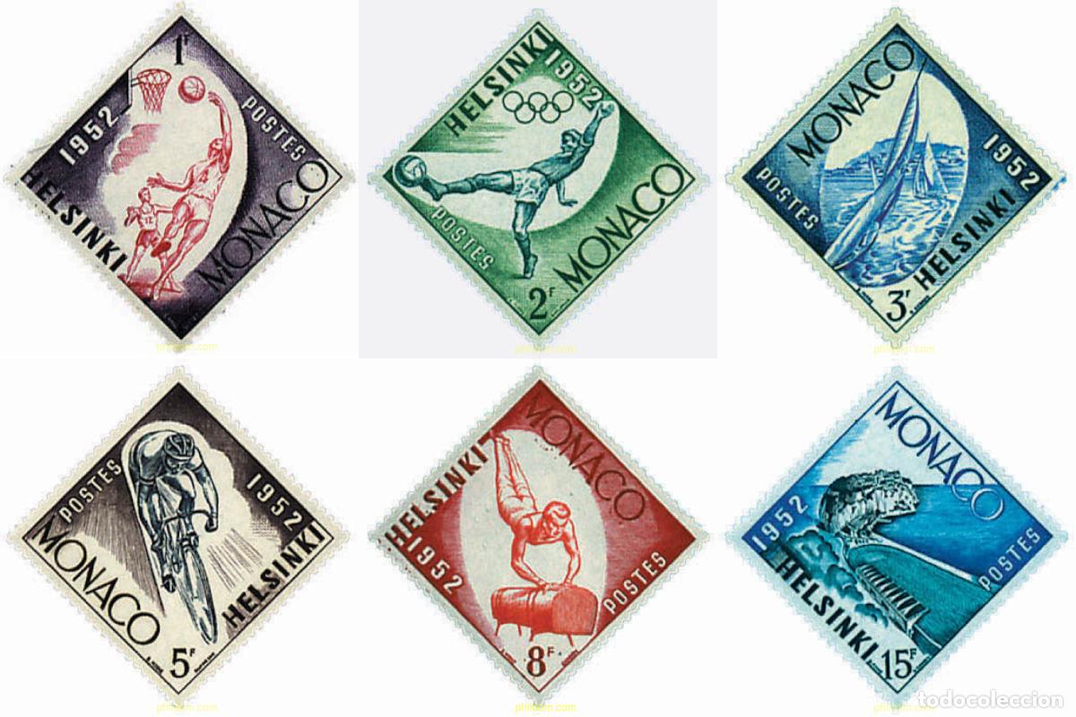 Sellos: 280955 HINGED MONACO 1953 15 JUEGOS OLIMPICOS VERANO HELSINKI 1952