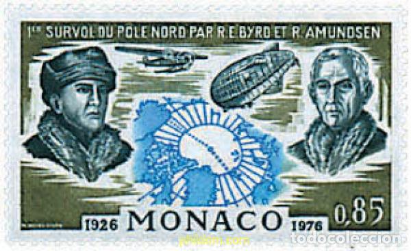 Sellos: 32668 MNH MONACO 1976 50 ANIVERSARIO DEL LOS PRIMEROS VUELOS SOBRE EL POLO NORTE