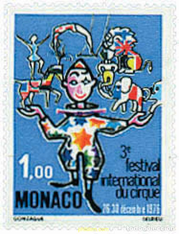 Sellos: 32901 MNH MONACO 1976 3 FESTIVAL INTERNACIONAL DEL CIRCO DE MONTECARLO