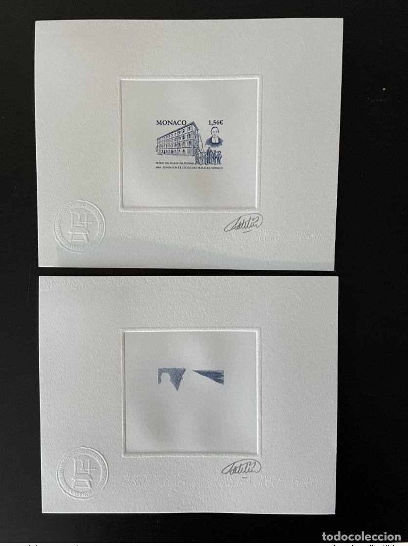 Sellos: Monaco 2018 YT 3136 Prueba de artista Fr&egrave;res &Eacute;coles Chr&eacute;ennes Fondation BLEU