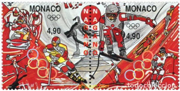 Sellos: 5189 MNH MONACO 1997 18 JUEGOS OLIMPICOS DE INVIERNO NAGANO 1998
