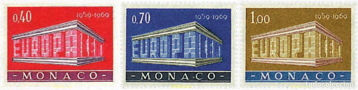 Sellos: 62180 MNH MONACO 1969 EUROPA CEPT. 10 ANIVERSARIO DE LA CEPT