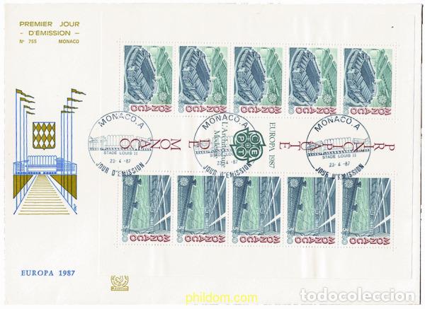 Sellos: 24128 MNH MONACO 1987 EUROPA CEPT. ARQUITECTURA MODERNA