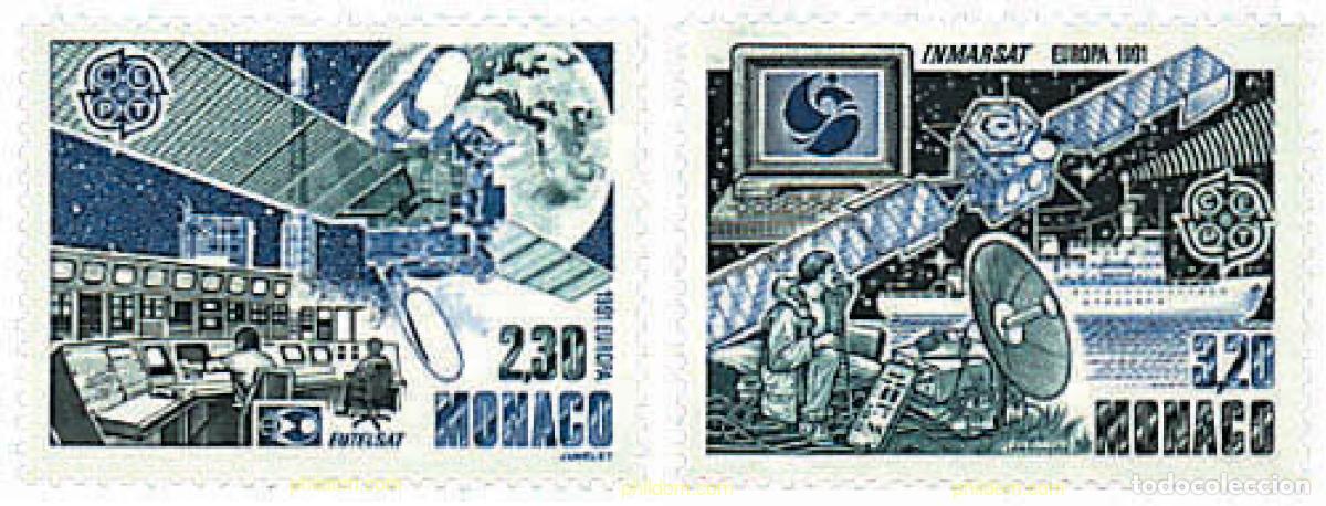Sellos: 62796 MNH MONACO 1991 EUROPA CEPT. TELECOMUNICACIONES