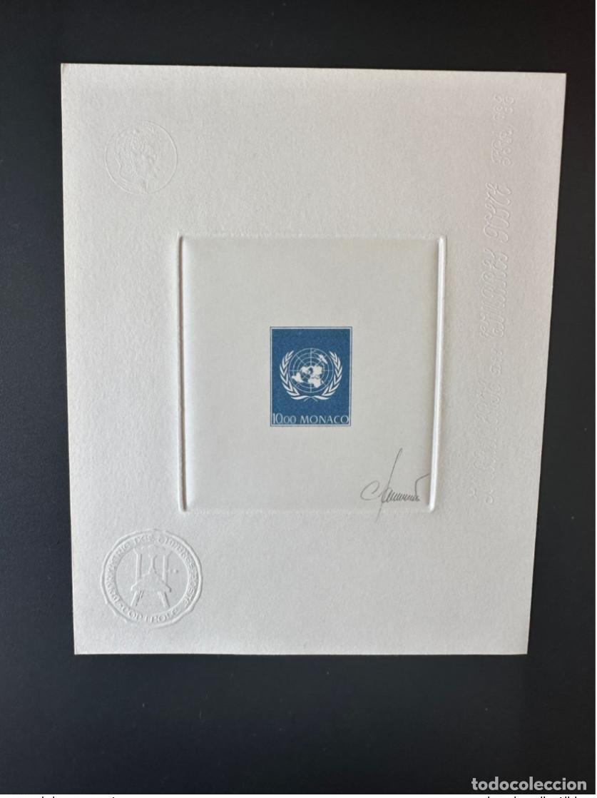Sellos: M&oacute;naco 1993 YT 1885 Prueba de artista Admisi&oacute;n ONU Naciones Unidas BF 62