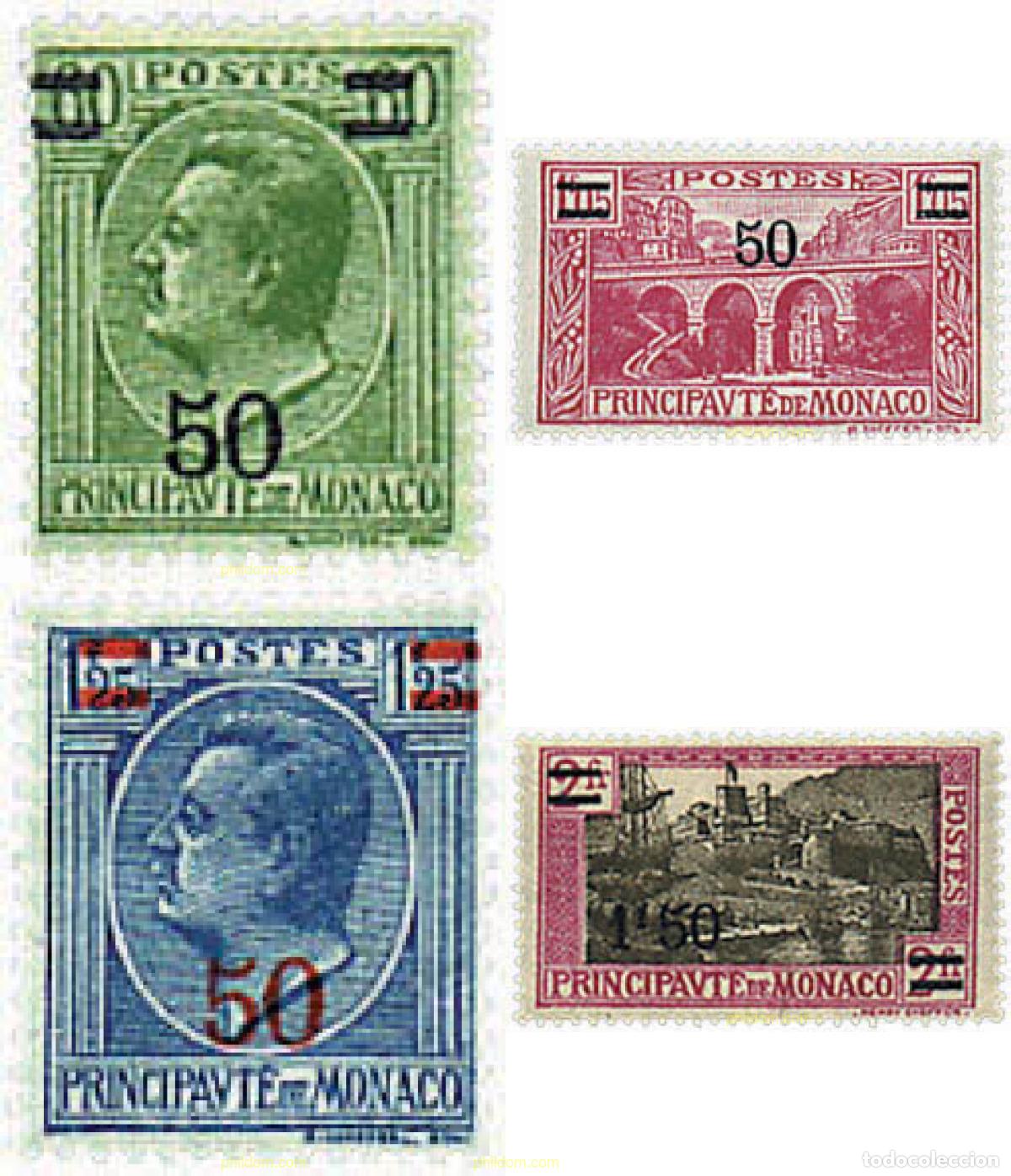 Sellos: 344504 HINGED MONACO 1928 PRINCIPE LUIS II Y VISTAS DEL PRINCIPADO