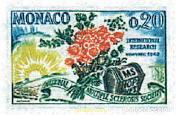 Sellos: 96909 MNH MONACO 1962 15 ANIVERSARIO DE LA SOCIEDAD DE LA ESCLEROSIS MULTIPLE