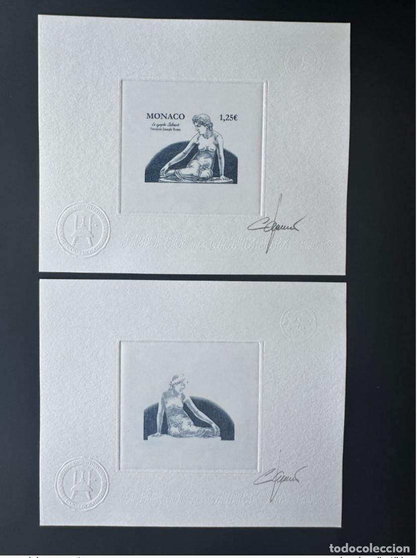 Timbres: M&oacute;naco 2015 YT 2973 Prueba art&iacute;stica Fran&ccedil;ois-Joseph Bisio Nymphe Salmacis desnuda