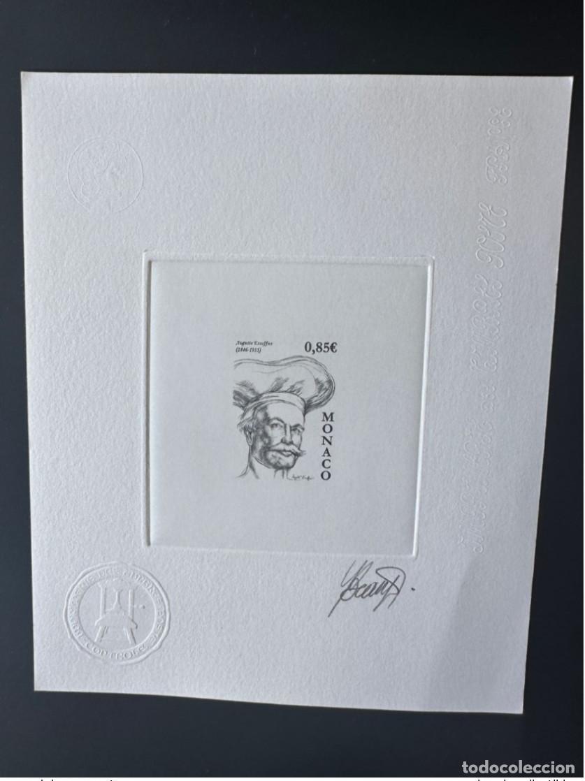Timbres: M&oacute;naco 2007 YT 2579 Prueba de artista Auguste Escoffier cocinero Koch