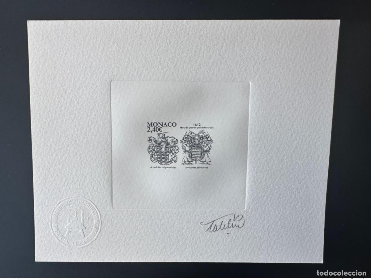 Timbres: M&oacute;naco 2012 YT 2843 Prueba art&iacute;stica Escudo de armas del Pr&iacute;ncipe Se&ntilde;orial Honor&eacute;