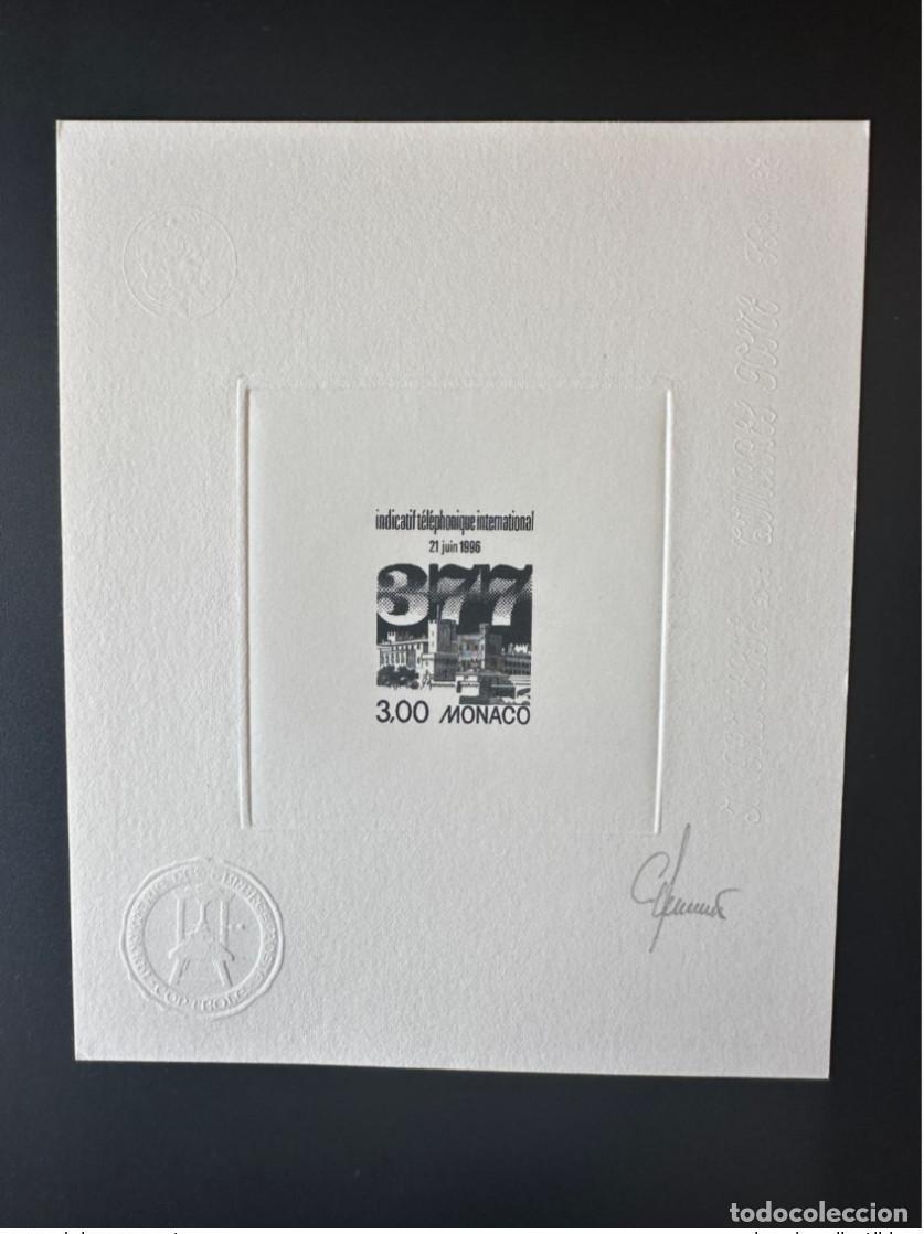 Timbres: M&oacute;naco 1996 YT 2049 Prueba de artista C&oacute;digo tel&eacute;fono internacional 377