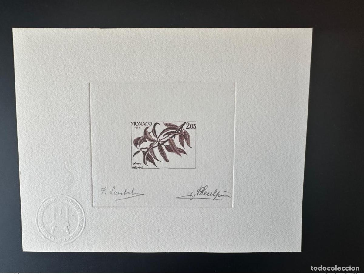 Stamps: Monaco 1982 YT 76 preo Melocotonero oto&ntilde;al de las cuatro estaciones a prueba artista