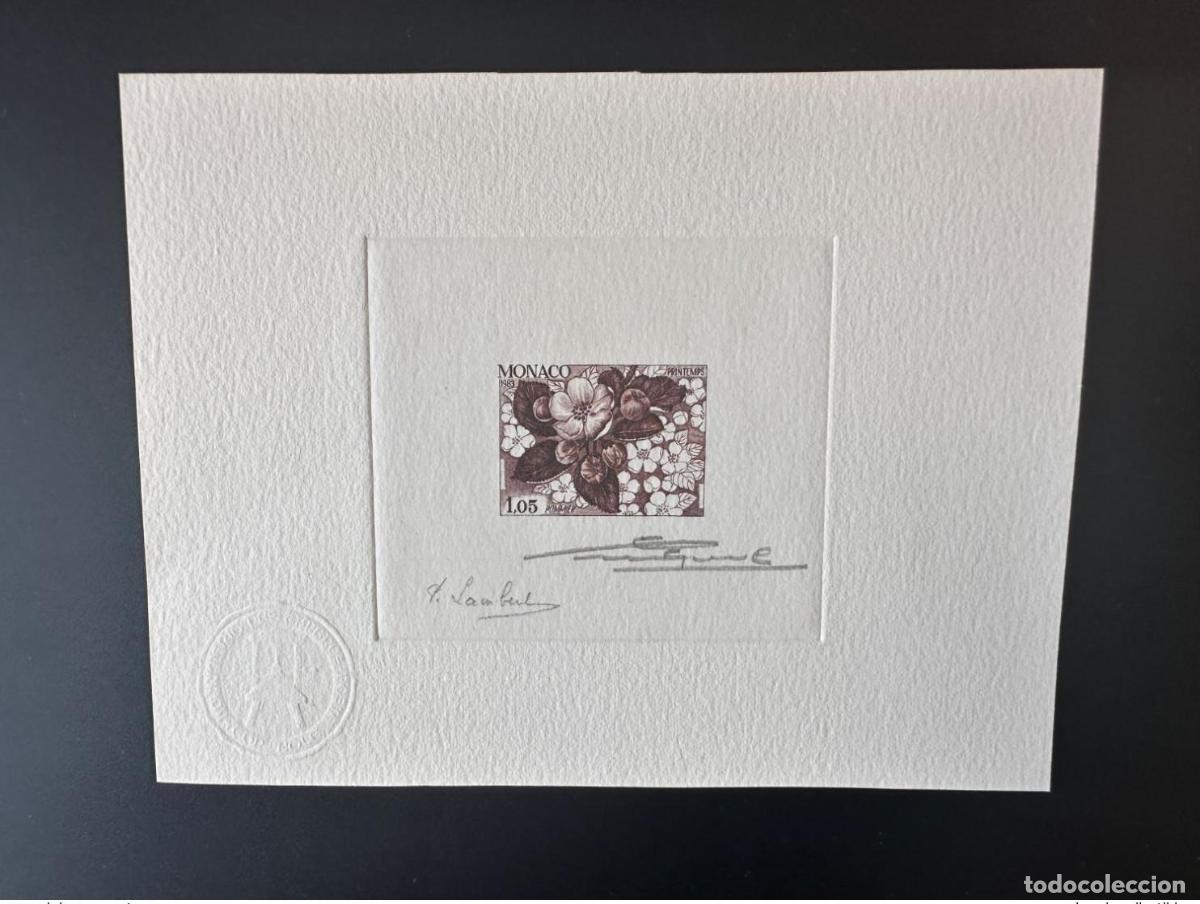 Stamps: Monaco 1983 YT 78 preo Manzano de primavera cuatro estaciones a prueba artista