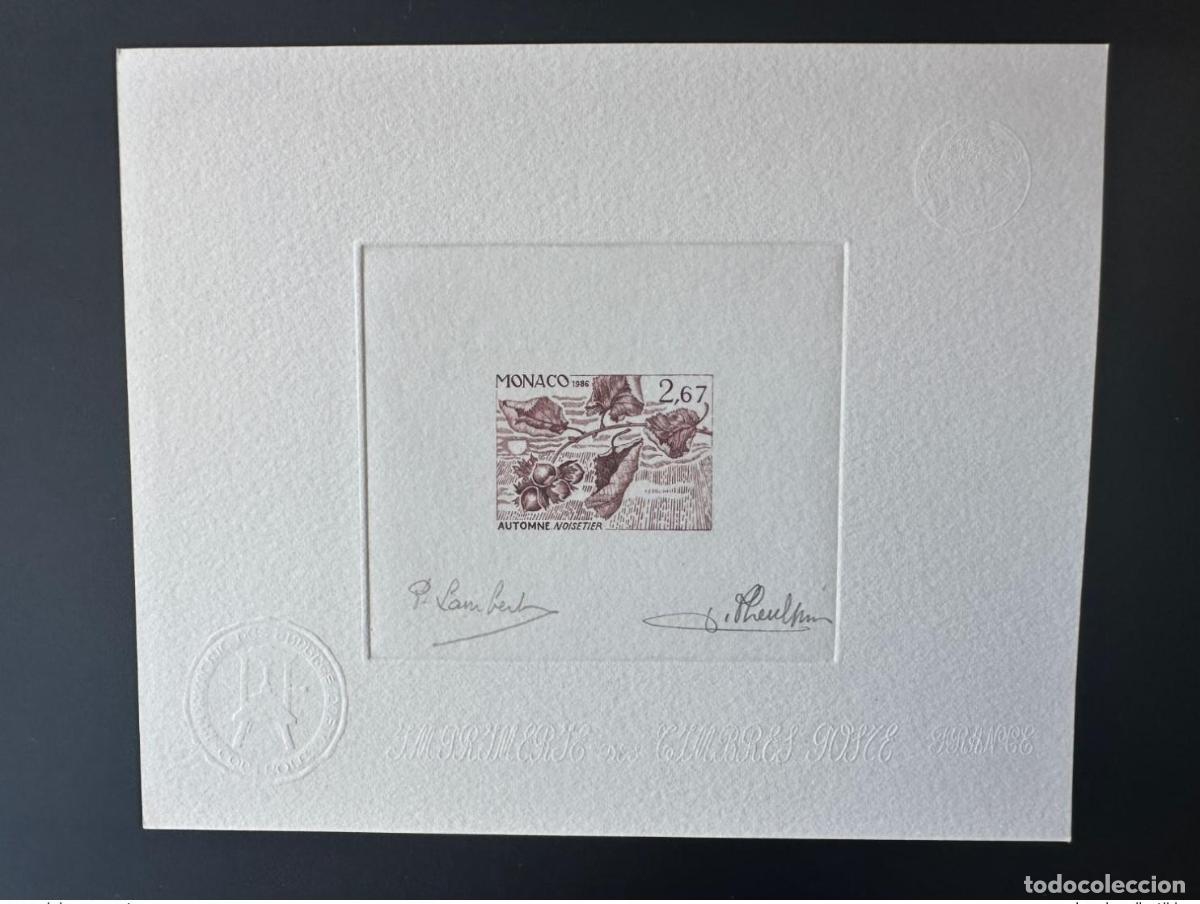 Stamps: M&oacute;naco 1986 YT 92 preo Avellano oto&ntilde;al de las cuatro estaciones a prueba artista