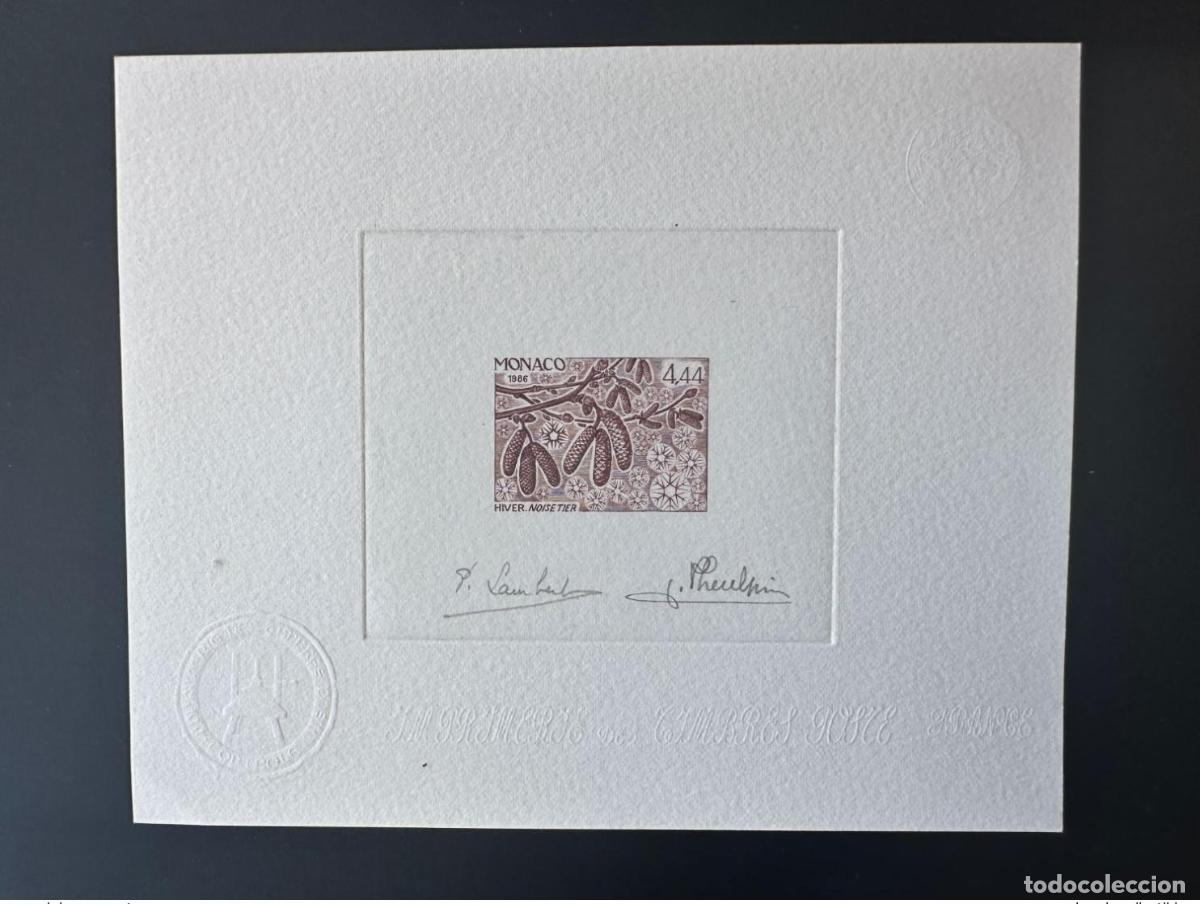 Stamps: Monaco 1986 YT 93 Preo Avellano de invierno las cuatro estaciones a prueba artistas