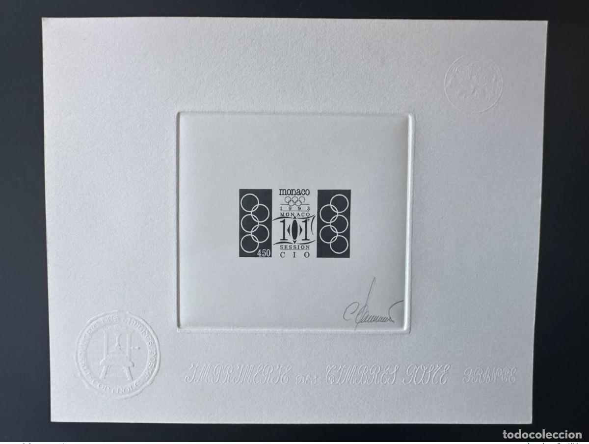 Stamps: M&oacute;naco 1993 YT 1903 Prueba art&iacute;stica | Comit&eacute; Ol&iacute;mpico Internacional COI JO