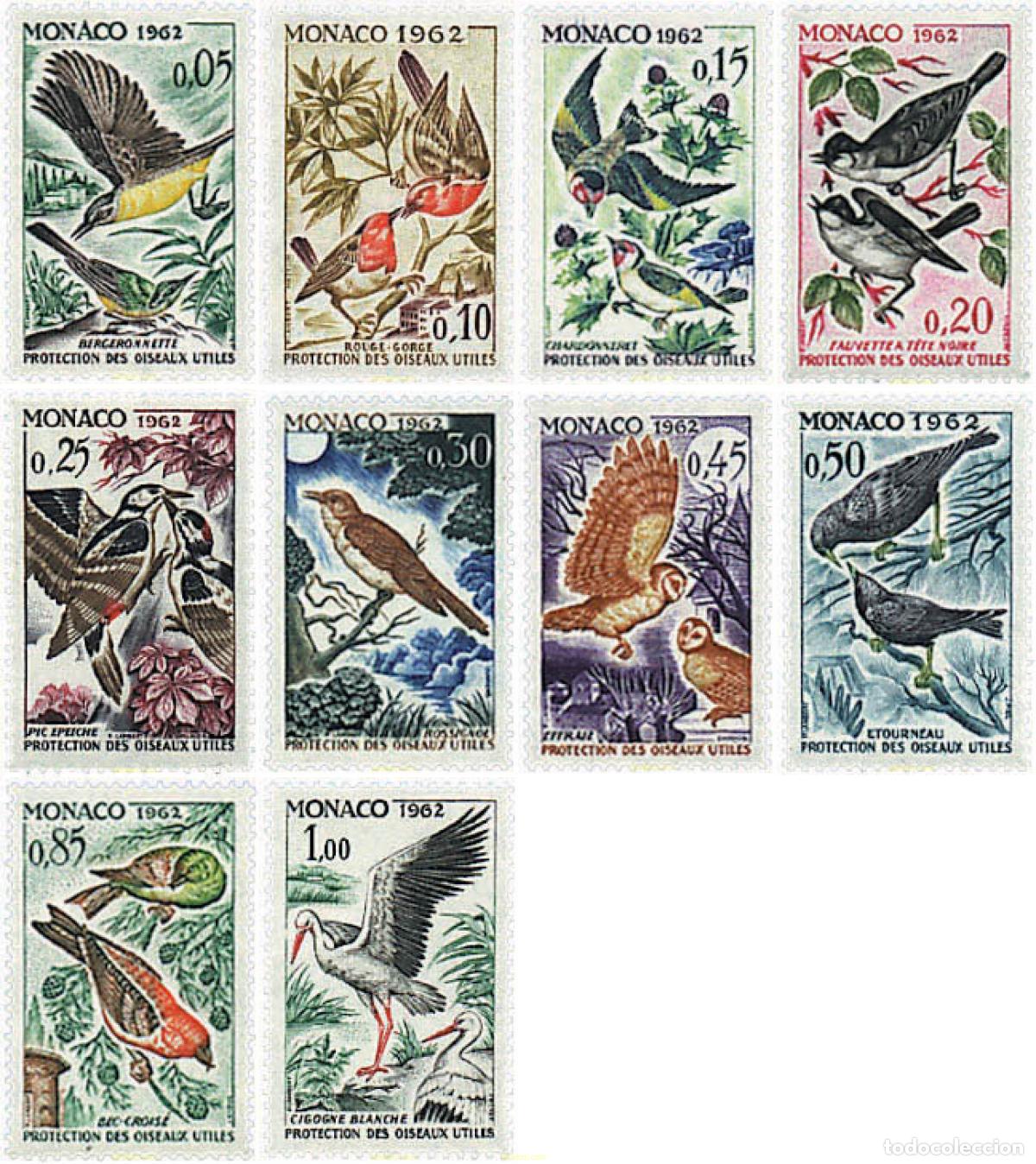 Sellos: 35466 MNH MONACO 1962 PROTECCION DE LAS AVES