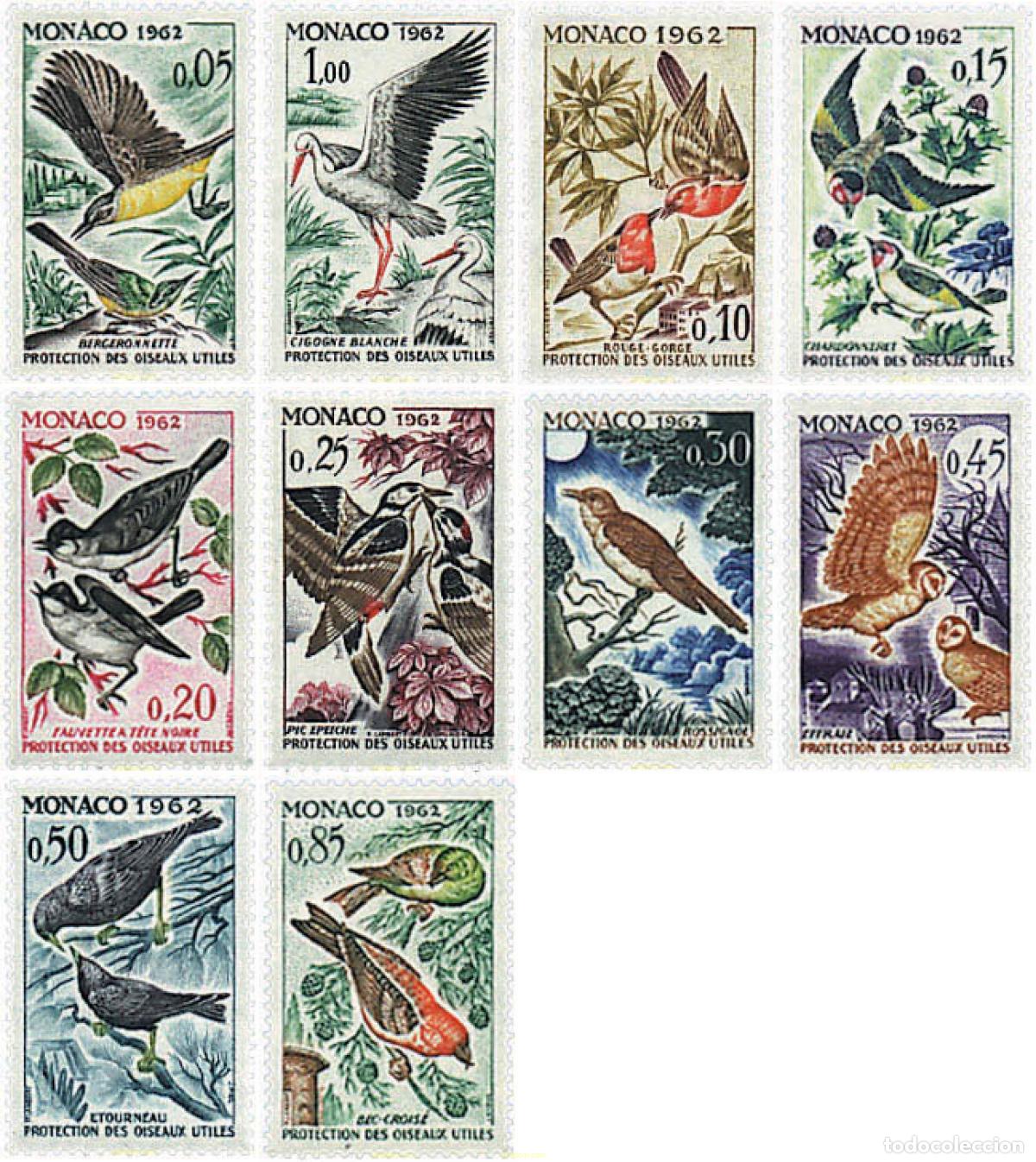 Sellos: 213024 HINGED MONACO 1962 PROTECCION DE LAS AVES