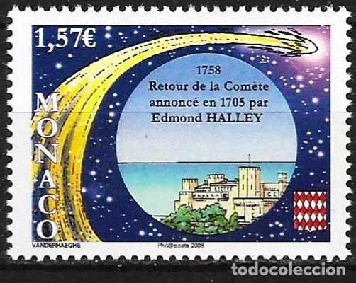 Sellos: Monaco 2008 - Mi 2873 - YT 2605 - Cometa de Halley - MNH**