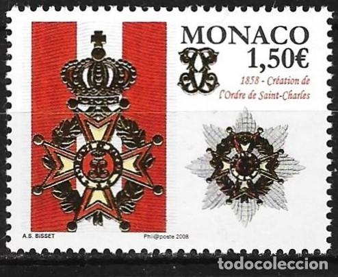 Sellos: Monaco 2008 - Mi 2901 - YT 2642 - Medalla de San Carlos - MNH**