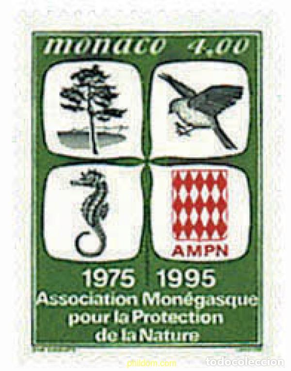 Sellos: 35488 MNH MONACO 1995 20 ANIVERSARIO DE LA ASOCIACION PARA LA PROTECCION DE LA NATURALEZA