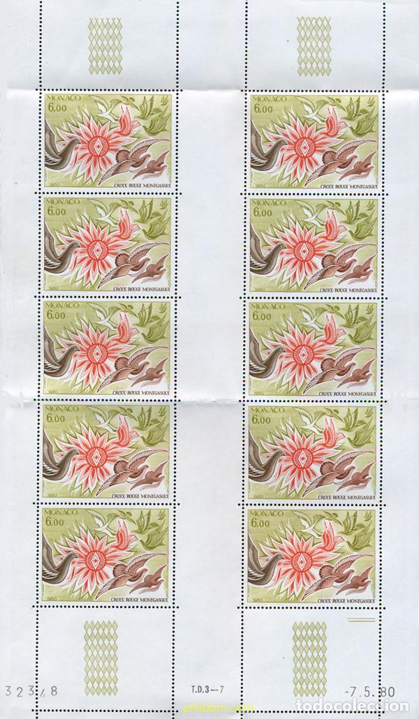 Sellos: 10517 MNH MONACO 1980 CRUZ ROJA MONEGASCA