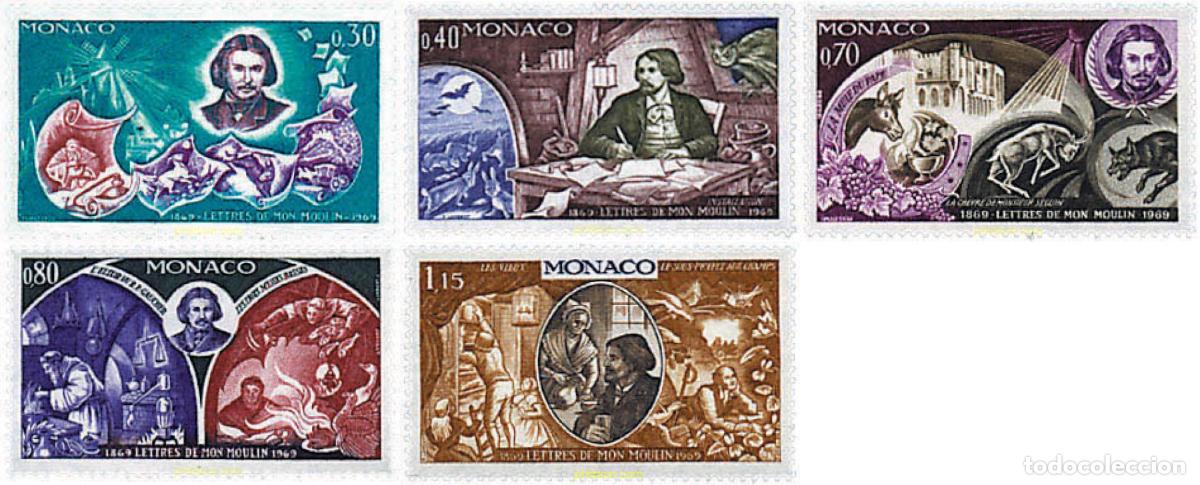 Sellos: 35469 MNH MONACO 1969 CENTENARIO DE LA PRIMERA EDICION DE &rdquo;LETTRES DE MON MOULIN&rdquo; DE ALPHONSE DAUDE
