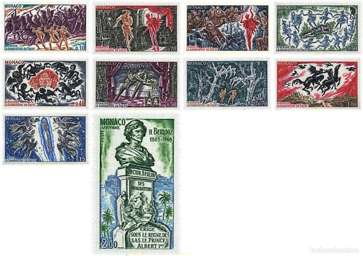 Sellos: 36599 MNH MONACO 1969 CENTENARIO DE LA MUERTE DE HECTOR BERLIOZ