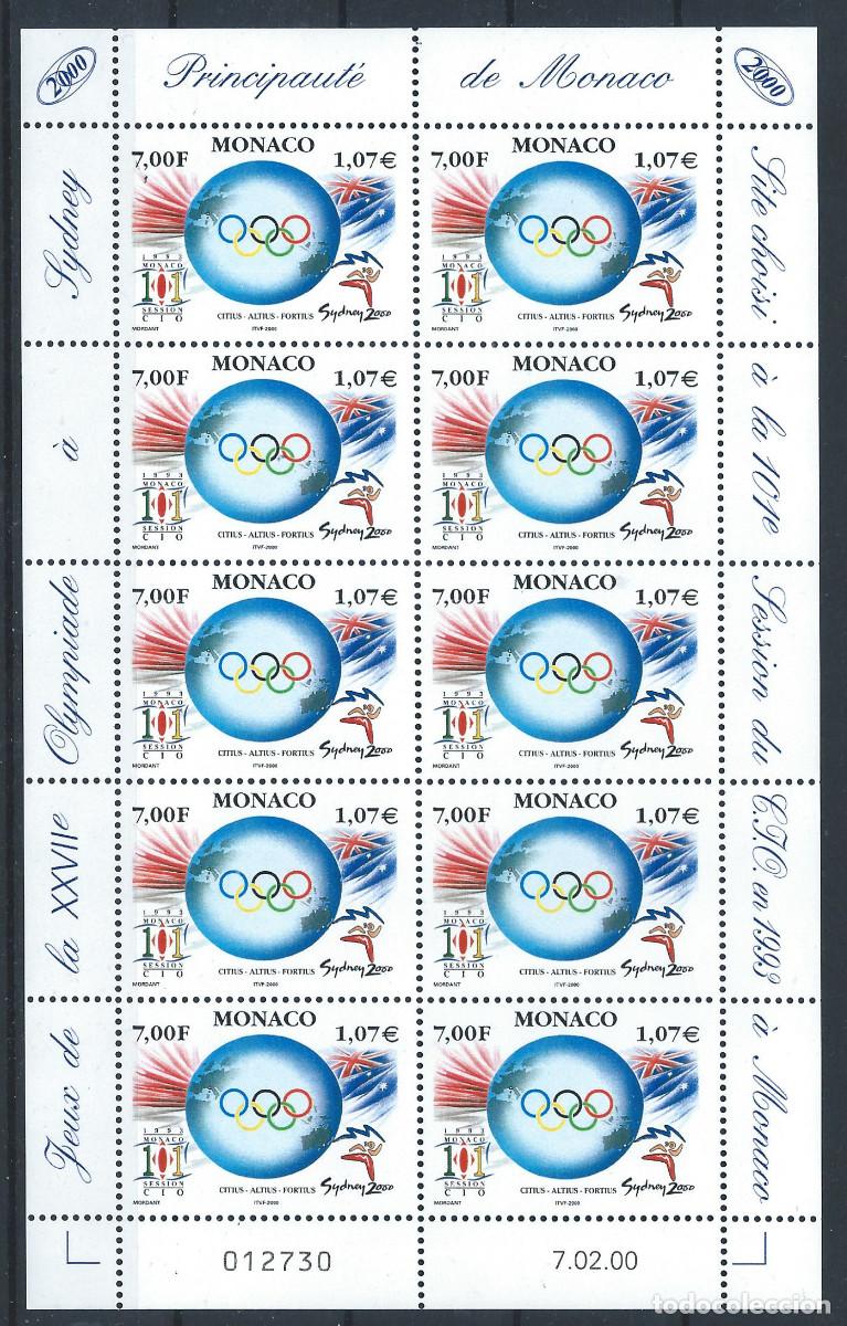 Sellos: Monaco N&deg;2239** (MNH) 2000 En Feuille - J.O de Sydney