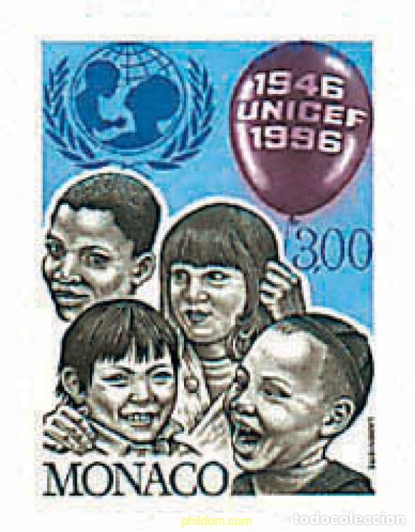 Sellos: 32491 MNH MONACO 1996 50 ANIVERSARIO DE LA UNICEF